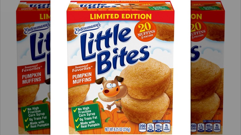 little bites pumpkin flavored muffins