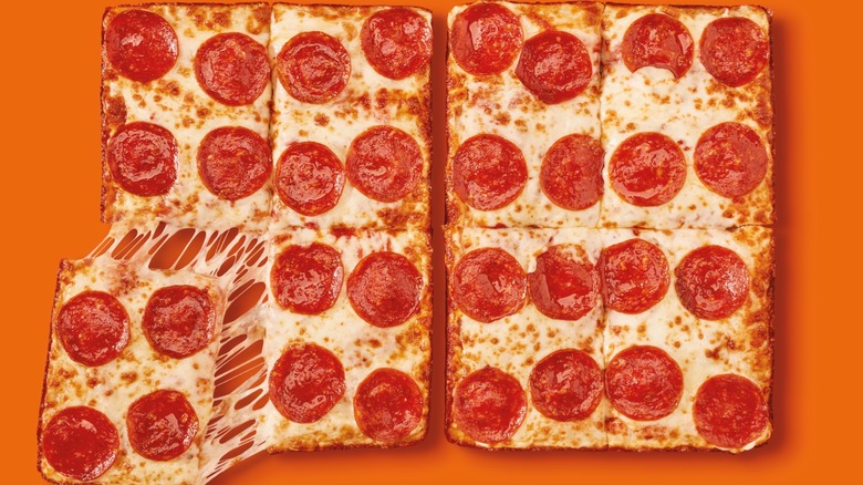 Little Caesars deep dish pizza