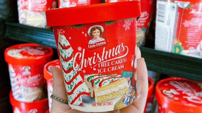 Little Debbie Christmas Tree Ice Cream pint