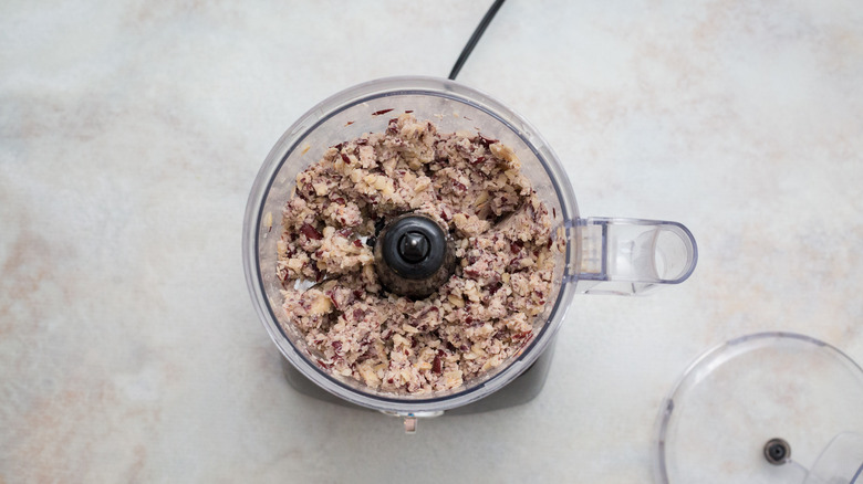 beans in food processor cup