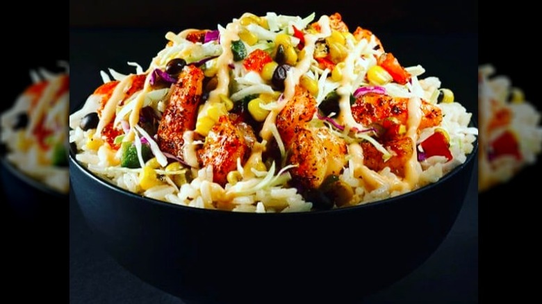 grilled shrimp rice bowl