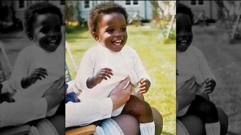 A photo of Lorraine Pascale as a toddler uploaded to her Instagram account