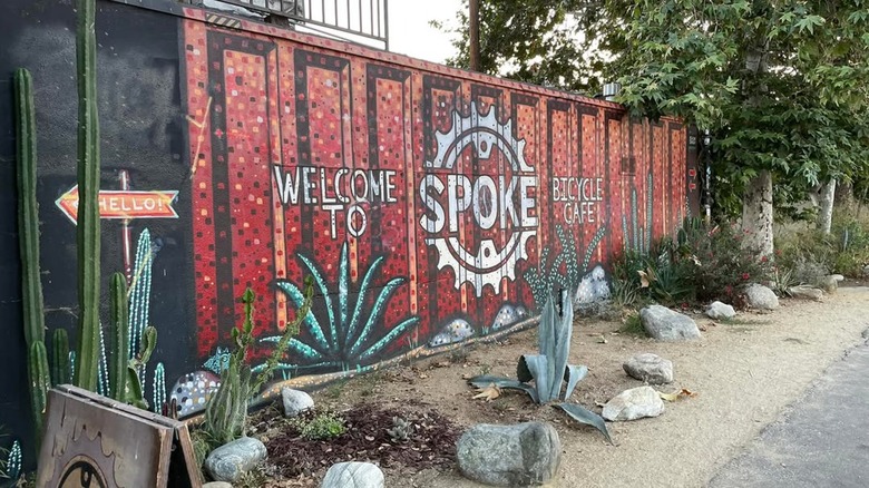 Outer wall at Spoke Bicycle Cafe