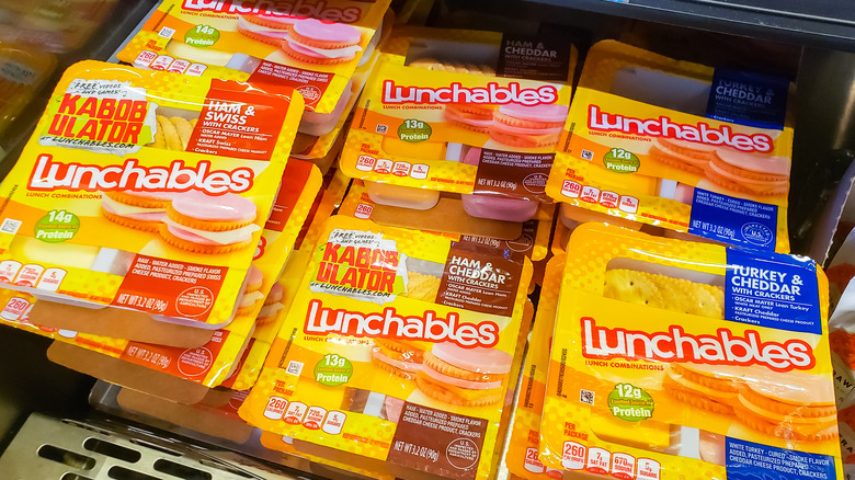 Lunchables in grocery store display