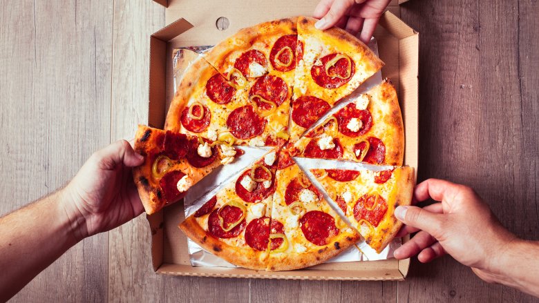 pizza in box