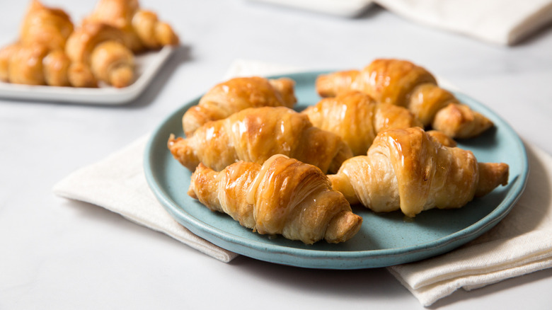 croissants served on white table