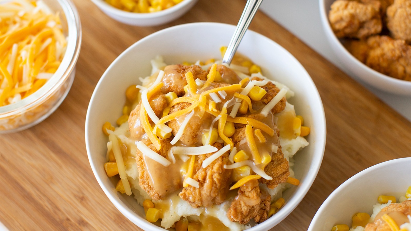 Making A Copycat KFC Famous Bowl Is Easy With Frozen Chicken Popcorn