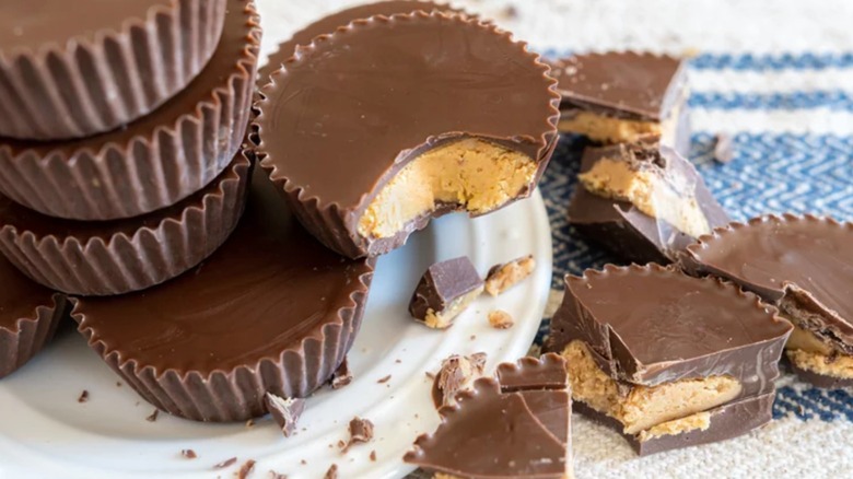 Plate of peanut butter cups 