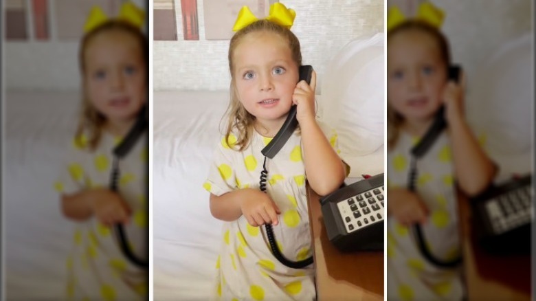 Marcela Valladolid's daughter on phone