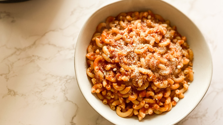 pasta with tomato sauce