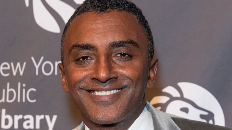 Closeup of Marcus Samuelsson in suit and tie