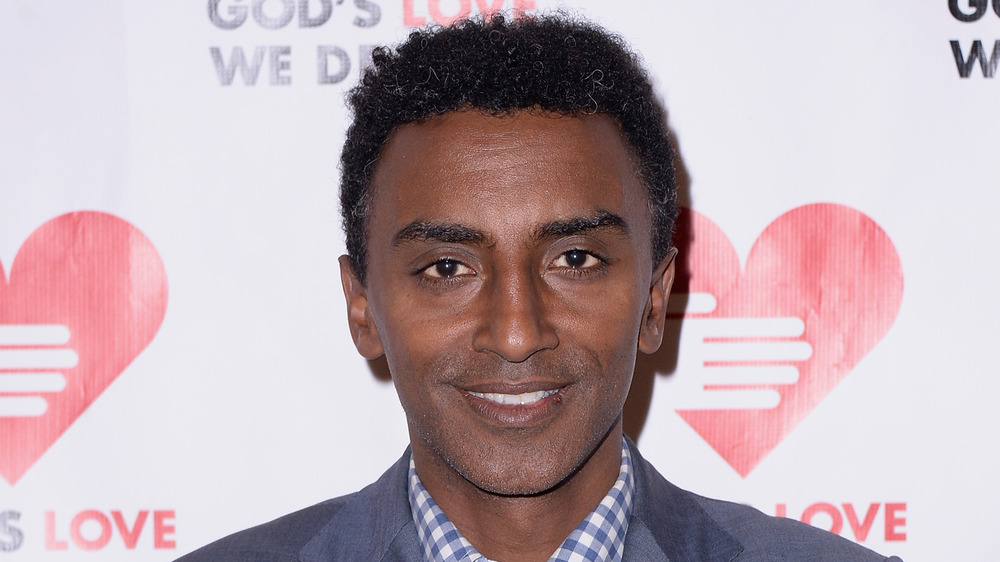 Chef Marcus Samuelsson smiles at event