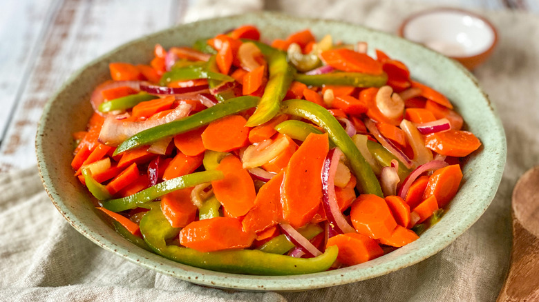 carrot salad in a bowl 