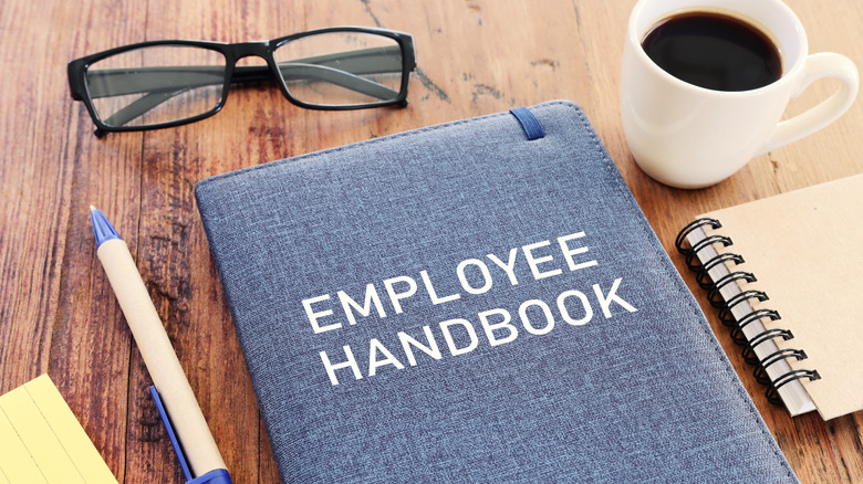 An employee handbook