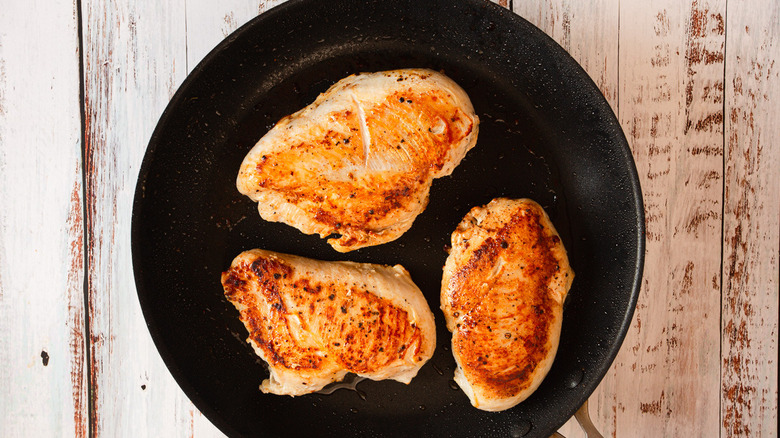 chicken cooked in pan
