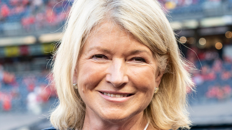 Martha Stewart at football game