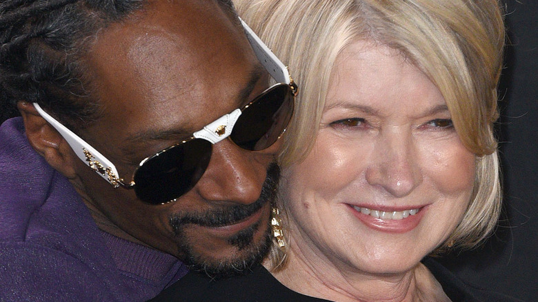 Snoop Dogg hugging Martha Stewart 