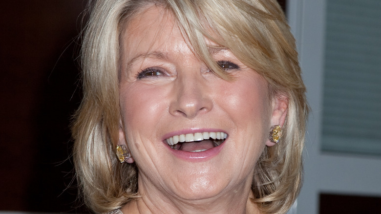 Martha Stewart open mouth smile