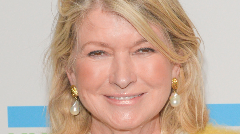 Martha Stewart in a yellow and white outfit