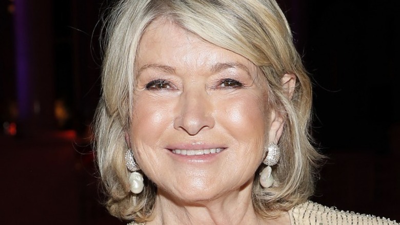 Martha Stewart smiling with earrings