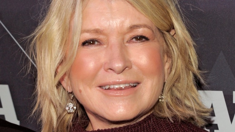 Martha Stewart in diamond earrings