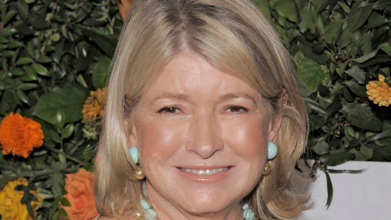 Martha Stewart in aqua earrings