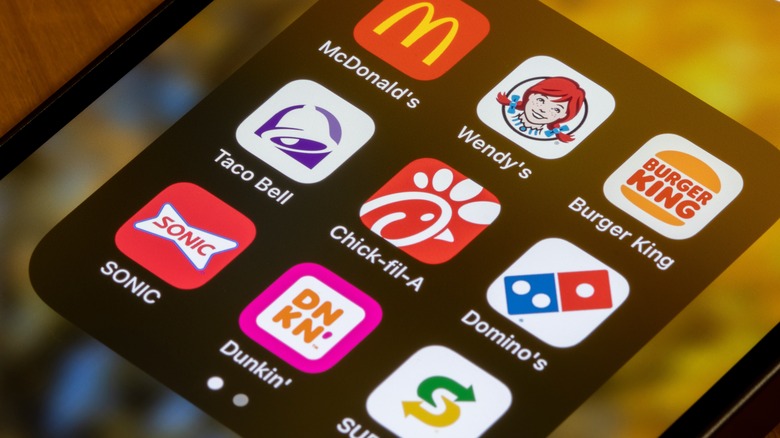 fast food apps on phonescreen