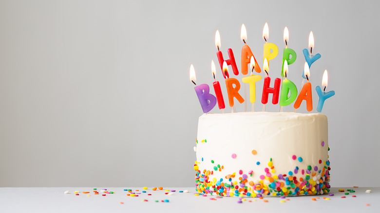 Birthday cake with candles 