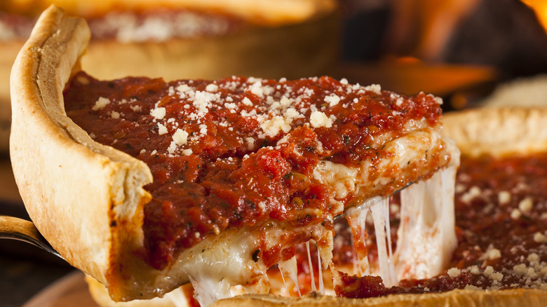Photo of Chicago deep-dish pizza