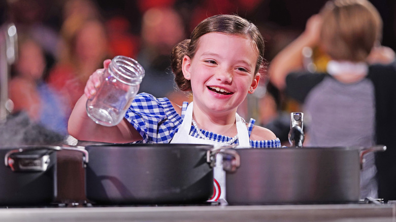 Ivy from MasterChef Junior cooking