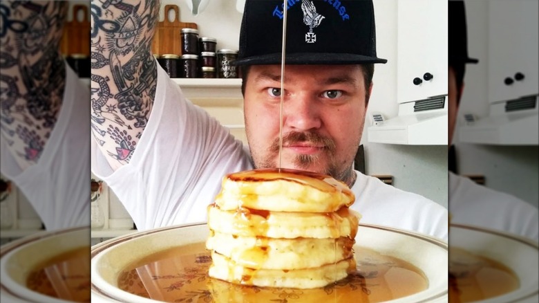 Matty Matheson with pancakes