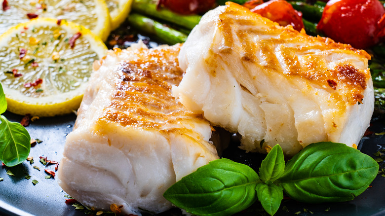Pan-seared cod