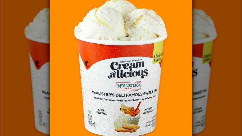 Pint of McAlister's Deli Sweet Tea ice cream