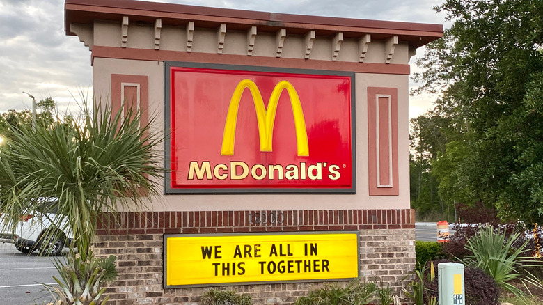 McDonald's sign with reader board