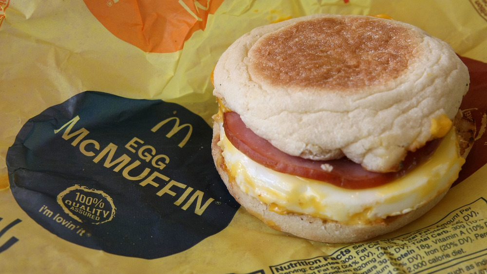 McDonald's Egg McMuffin on wrapper