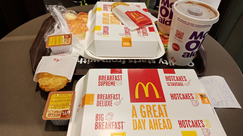 McDonald's breakfast food containers