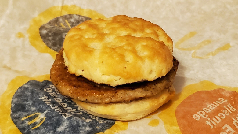 a McDonald's Sausage Biscuit