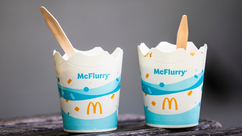 McFlurry cartons with spoons