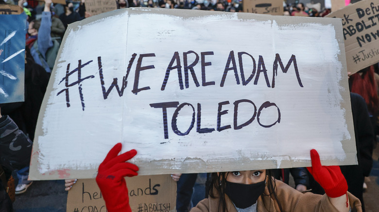 A protest march for Adam Toledo