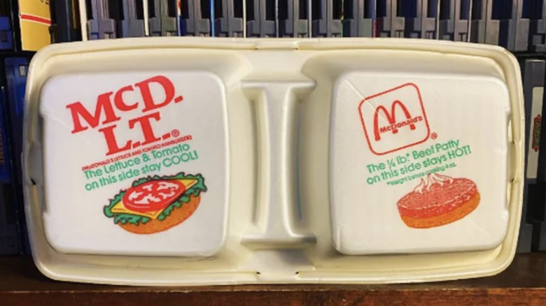 McDonald's packaging for McD.L.T.