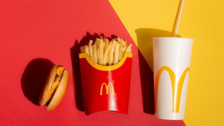 McDonald's burgers, fries, and cup