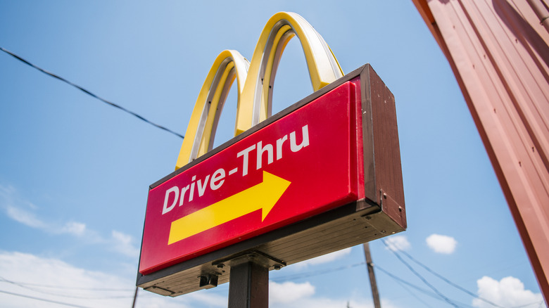 McDonald's drive-thru sign