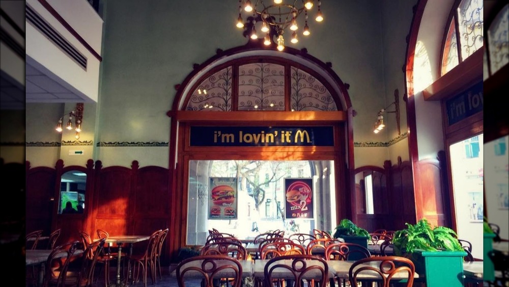 Interior of McDonald's in Subotica, Serbia