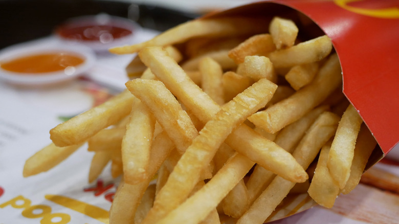 McDonald's fries and dipping sauces