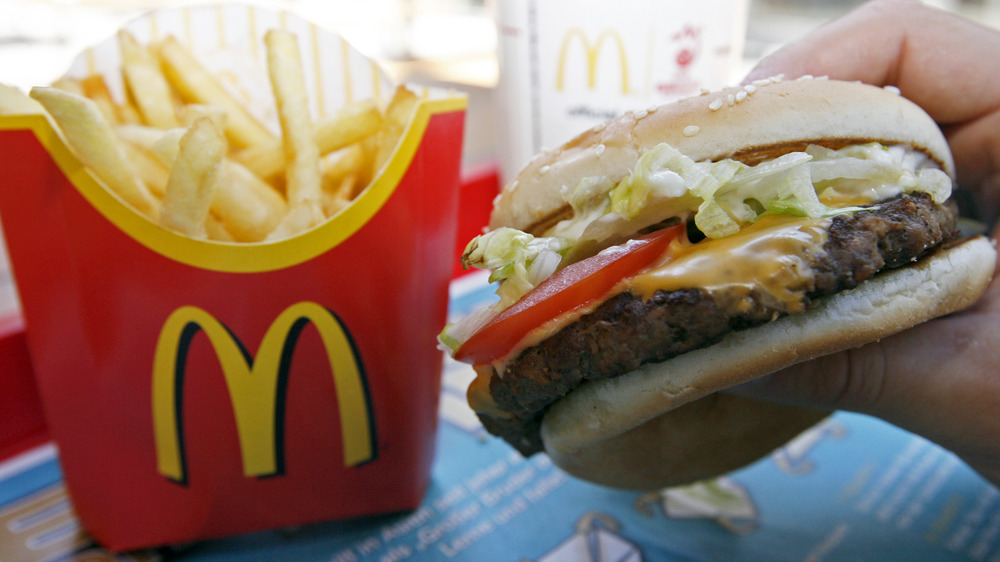 McDonald's burger and fries