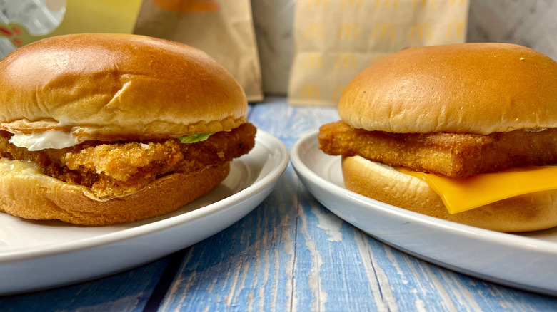 The Burger King Big Fish sandwich and the McDonald's Filet-O-Fish sandwich