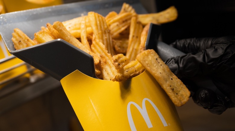 ridged potato fries in Romania