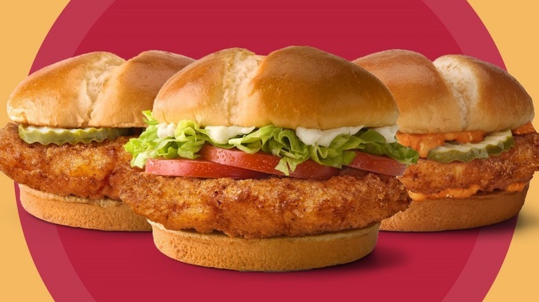 3 crispy chicken sandwiches