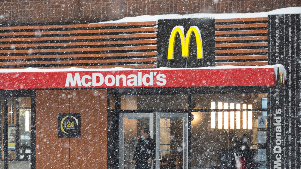 McDonald's on a snowy day