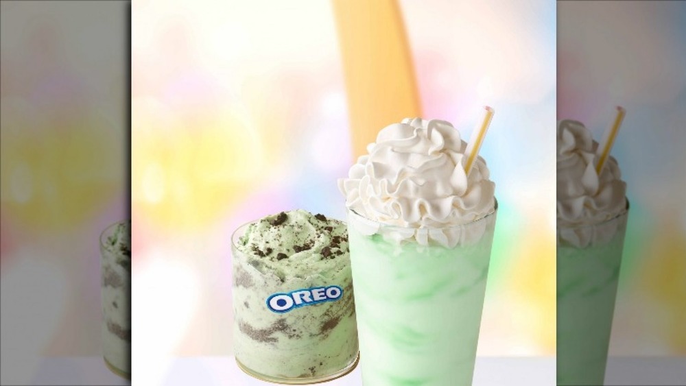 Shamrock Shake and Oreo McFlurry